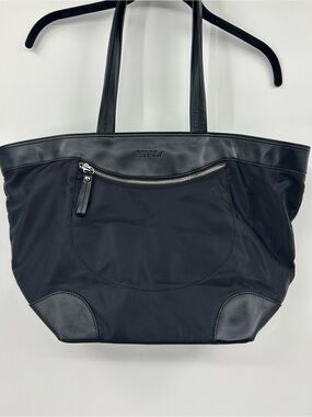 Furla VINTAGE Nylon and Leather Black Tote